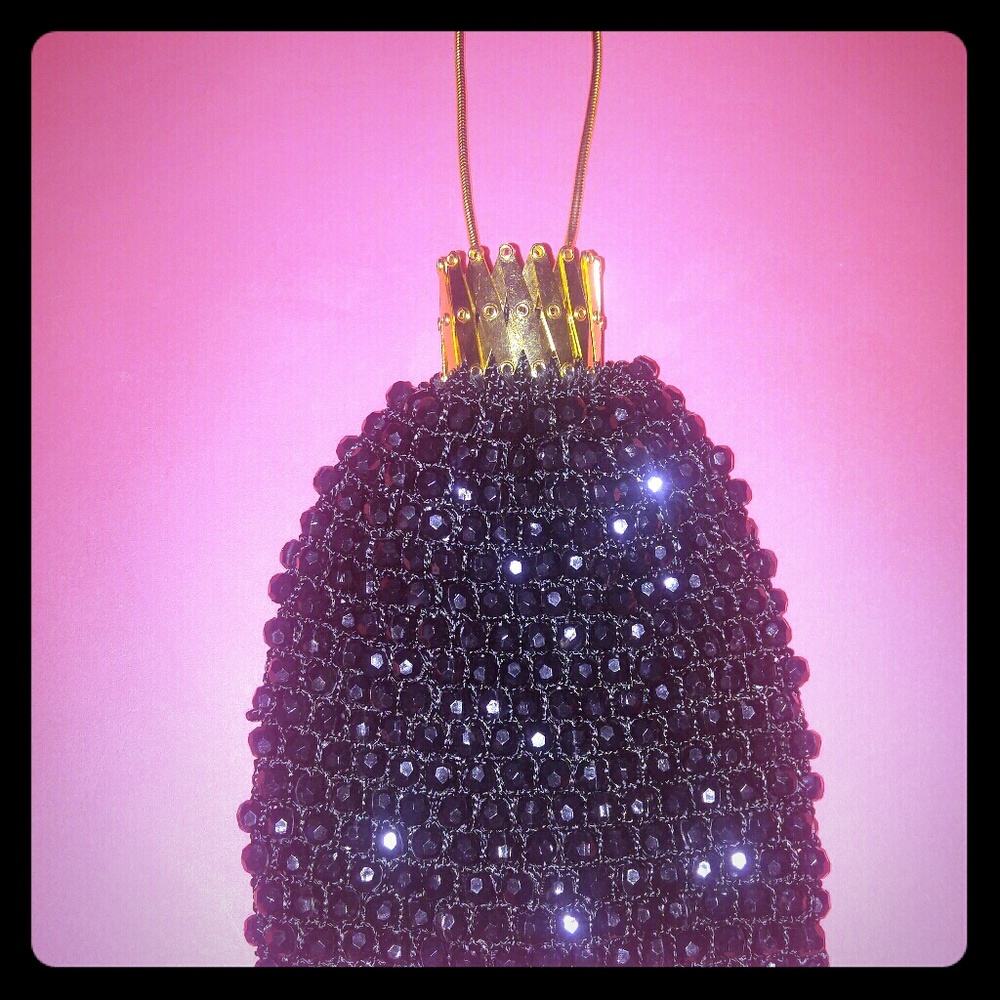 Special Occassion Black Beaded Wristlet Purse!